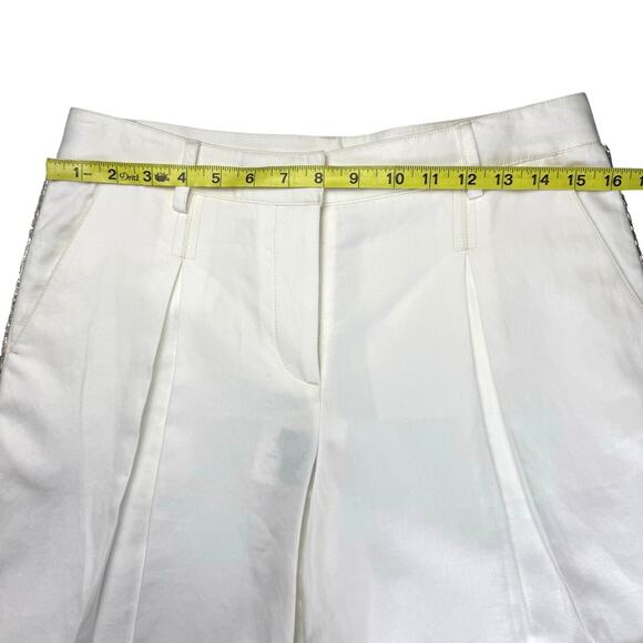 TWP Embellished High Waist Shorts In White Sz 4 - Picture 6 of 9
